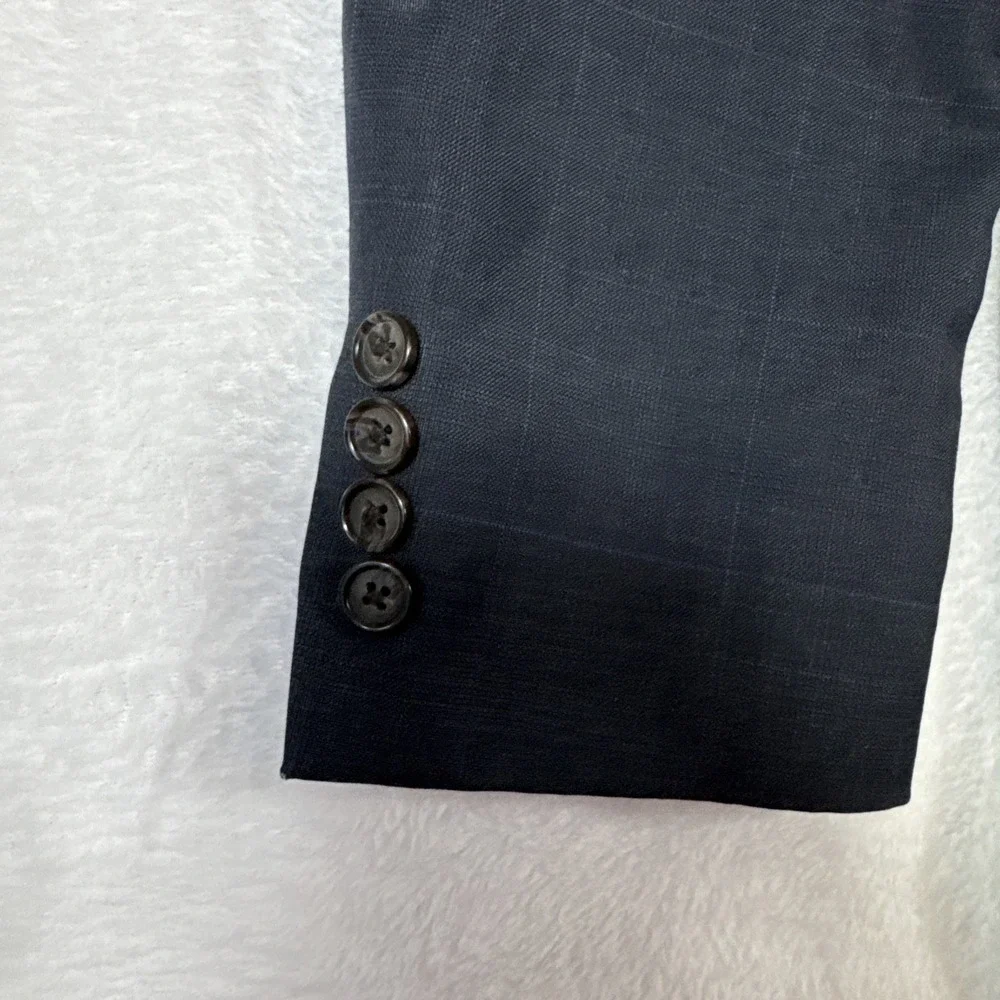 Ralph Lauren Dark Blue Sports Jacket‎ 100% Wool Union Made Canada Vintage 42L